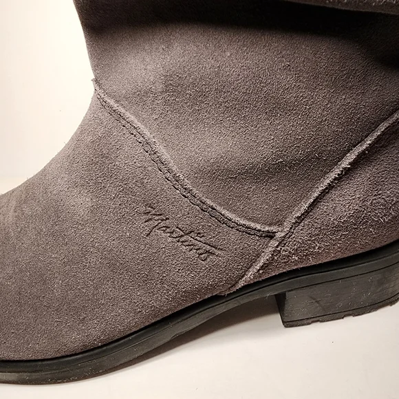 Martino of Canada Grey Suede Slouchy Boots Size 7 - Picture 6 of 6